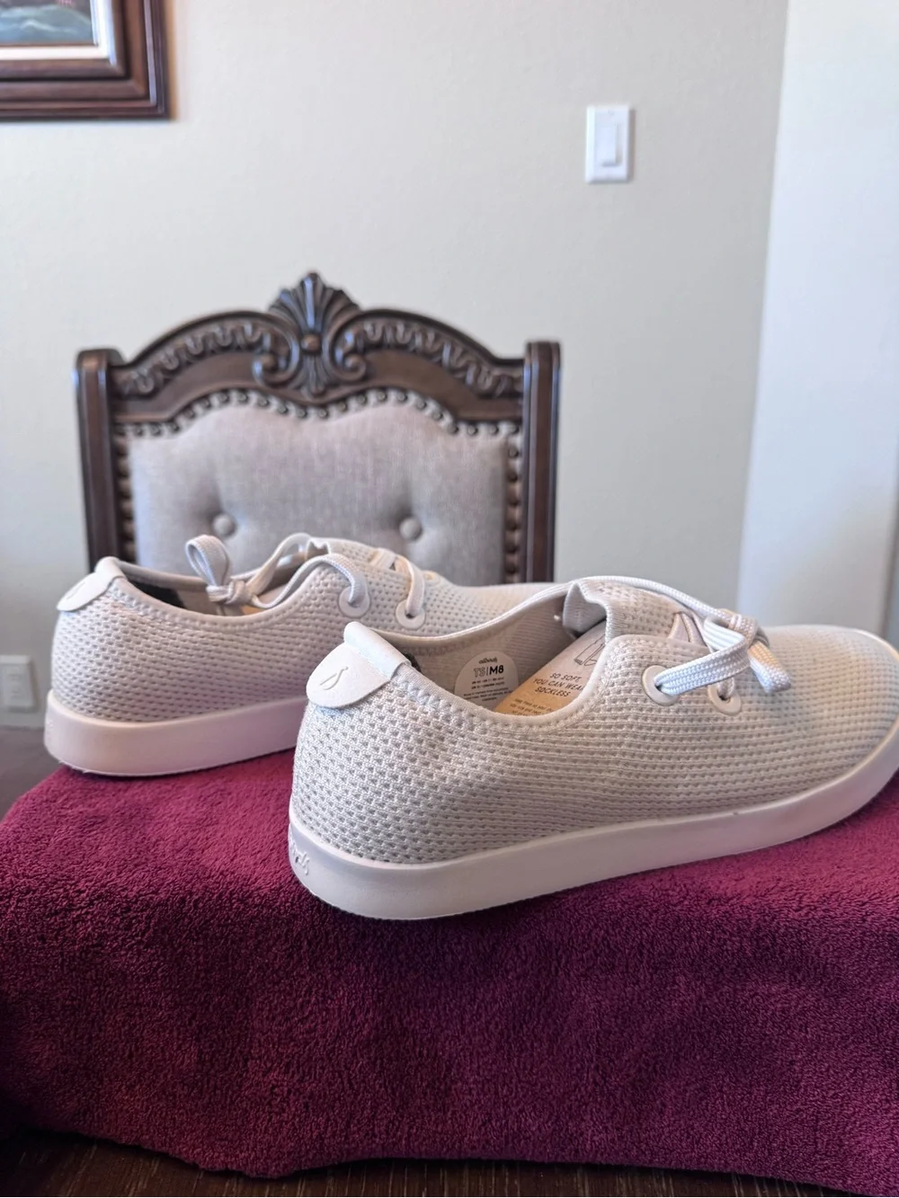 8 Men's Lightweight Knit Casual Allbirds Sneakers - Cream